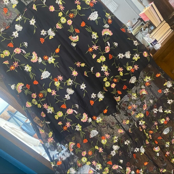 Threadsence Sheer Floral Maxi Dress Romper - Picture 3 of 5